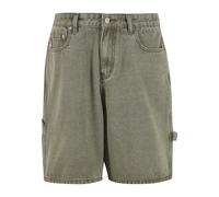 Shorts ANOTHER COTTON LAB "Another Cotton Lab Short Carpenter Pants", Damen, Gr. L, US-Größen, grün, 100% Baumwolle, unifarben, loose fit, Hosen Shorts (34753759-L) grün