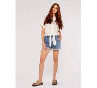 Shorts APRICOT "Denim", Damen, Gr. XL (42), N-Gr, blau (himmelblau), Denim, Obermaterial: 99% Baumwolle CO. 1% Elasthan EL., uni, normal, Hosen Shorts, mit Gummibund (26569307-42) himmelblau