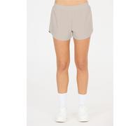 Shorts ATHLECIA "Arilay", Damen, Gr. 46, EURO-Größen, grau (hellgrau), 91% Polyester, 9% Elasthan, unifarben, kurz, Hosen Shorts, mit bequemem 4-Wege-Stretch (63130728-46) hellgrau