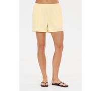 Shorts ATHLECIA "Crecy", Damen, Gr. 36, EURO-Größen, hellgelb, 50% Baumwolle, 48% Polyester, 2% Elasthan, unifarben, kurz, Hosen Shorts, aus robustem und atmungsaktivem Material (64027266-36) hellgelb
