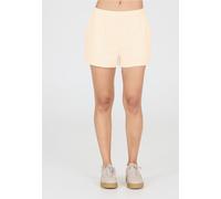 Shorts ATHLECIA "Crecy", Damen, Gr. 42, EURO-Größen, beige (braun, gelb), 50% Baumwolle, 48% Polyester, 2% Elasthan, unifarben, kurz, Hosen Shorts, aus robustem und atmungsaktivem Material (91243044-4
