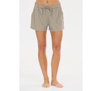 Shorts ATHLECIA "Resort V2", Damen, Gr. 40, EURO-Größen, taupe, 55% Leinen, 45% Viskose, unifarben, kurz, Hosen Shorts, atmungsaktiv (98637564-40) taupe