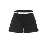 Shorts BONPRIX, Damen, Gr. 38, N-Gr, schwarz, Obermaterial: 98% Baumwolle, 2% Elasthan, regular fit, Hosen Shorts, aus Baumwolle und Elasthan, Regular Fit, mit umgeschlagenem Saum (16872543-38) schwar