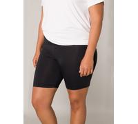 Shorts BASE LEVEL CURVY, Damen, Gr. 46, N-Gr, schwarz, Stoff, Obermaterial: 87% Polyamid, 13% Elasthan, unifarben, slim fit kniefrei, Hosen Shorts, Sommerhose mit Elasthan (49109351-46) schwarz