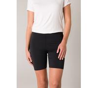 Shorts BASE LEVEL, Damen, Gr. 38, N-Gr, schwarz, Jersey, Obermaterial: 87% Polyamid, 13% Elasthan, unifarben, figurbetont ca. Mitte Oberschenkel, Hosen Shorts, Sommerhose mit hohem Bund (66634019-38) 