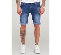 Shorts BEHYPE "LEOX-537", Herren, Gr. 30, US-Größen, blau, 70% Baumwolle, 28% Polyester, 2% Elasthan, Hosen Shorts, im angesagten 5-Pocket-Stil (86532941-30) blau