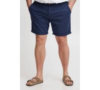 Shorts BLEND "BHLias Big & Tall", Herren, Gr. 5XL, US-Größen, navy, 55% Leinen, 45% Baumwolle, unifarben, regular fit kurz, Hosen Shorts, Chino Shorts aus Leinenmix in großen Größen (86160524-5XL) nav