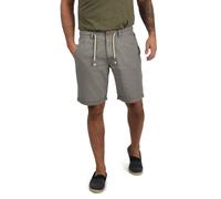Shorts BLEND "BHLias", Herren, Gr. M, US-Größen, granite, 55% Leinen, 45% Baumwolle, unifarben, regular fit kurz, Hosen Shorts, Chino Shorts aus Leinenmix (47742811-M) granite