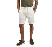 Shorts BLEND "BHLias", Herren, Gr. XL, US-Größen, weiß (sanftes weiß), 55% Leinen, 45% Baumwolle, unifarben, regular fit kurz, Hosen Shorts, Chino Shorts aus Leinenmix (30464120-XL) sanftes weiß