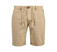 Shorts BLEND "BHLias", Herren, Gr. XXL, US-Größen, beige (chalk stone), 55% Leinen, 45% Baumwolle, unifarben, regular fit kurz, Hosen Shorts, Chino Shorts aus Leinenmix (87036241-XXL) chalk stone