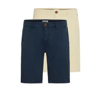 Shorts BLEND "BHMASON-shorts - 2pack", Herren, Gr. S, N-Gr, marineblau, bleached sand, Web, Obermaterial: 97% Baumwolle, 3% Elasthan, Hosen (28539823-S) marineblau, bleached sand