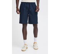 Shorts BLEND "BHShorts", Herren, Gr. M, US-Größen, blau (marineblaus), 55% Leinen, 45% Baumwolle, unifarben, relaxed fit kniefrei, Hosen Shorts, Casual Shorts aus Leinenmix (30252153-M) marineblaus