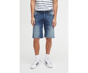 Shorts BLEND "BHTWISTER-denimshorts", Herren, Gr. 3XL, N-Gr, blau (denim middle blau), Web, Obermaterial: 98% Baumwolle, 2% Elasthan, Abriebeffekte, regular fit knielang, Hosen Shorts (52260166-XXXL)