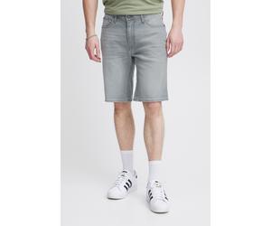 Shorts BLEND "BHTWISTER-denimshorts", Herren, Gr. M, N-Gr, blau (denim lightgrau, 23), Web, Obermaterial: 98% Baumwolle, 2% Elasthan, Abriebeffekte, regular fit knielang, Hosen Shorts, mit Markenlabel