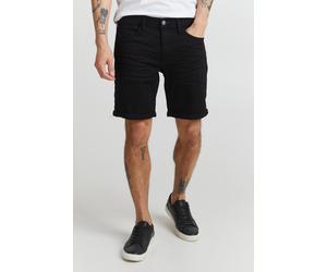 Shorts BLEND "BHTWISTER-denimshorts", Herren, Gr. S, N-Gr, blau (denim schwarz), Web, Obermaterial: 98% Baumwolle, 2% Elasthan, Abriebeffekte, regular fit knielang, Hosen Shorts, mit Markenlabel, aus