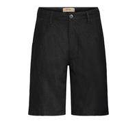 Shorts BLEND "BHBilly", Herren, Gr. XXL, US-Größen, schwarz, 55% Leinen, 45% Viskose, unifarben, Basic, comfort fit normal, Hosen Shorts, Casual Shorts aus Leinenmix (23343944-XXL) schwarz