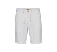 Shorts BLEND "BHBones", Herren, Gr. L, US-Größen, weiß, Web, 100% Baumwolle, unifarben, normal kurz, Hosen Shorts, Chino Shorts aus Leinenqualität (51359454-L) weiß