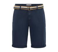 Shorts BLEND "BHBruno", Herren, Gr. L, US-Größen, blau (navy), Web, 97% Baumwolle, 3% Elasthan, unifarben, regular fit kurz, Hosen Shorts, Chino Shorts mit Gürtel (83322853-L) navy