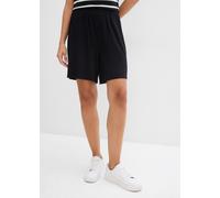 Shorts BONPRIX, Damen, Gr. 44/46 (L), N-Gr, schwarz, Obermaterial: 95% Viskose, 5% Elasthan, loose fit, Hosen Shorts, mit Schlupfbund, aus Viskose, Loose Fit, in verschiedenen Größen (68653065-44) sch