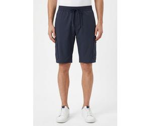 Shorts BOSS GREEN "S Urbanex-Cargo", Herren, Gr. 58, N-Gr, blau (dunkelblau402), Web, Obermaterial: 100% Elastomultiester, unifarben, regular fit, Hosen Shorts, mit Cargotaschen Cargohose Stretchhose
