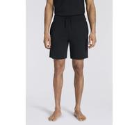 Shorts BOSS, Herren, Gr. S, N-Gr, schwarz 001, Obermaterial: 98% Modal, 2% Elasthan, unifarben, normal normal, Hosen Shorts, mit elastischem Bund, in Ripp-Qualität (32186462-S) schwarz 001