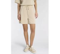 Shorts BOSS ORANGE "Eta Premium Damenmode", Damen, Gr. M, N-Gr, open beige 287, Web, Obermaterial: 52% Modal, 46% Polyester, 2% Elasthan, unifarben, relaxed fit kniefrei, Hosen Shorts, aus weichem Mod