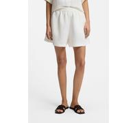 Shorts BOSS ORANGE "Tallan Premium Damenmode", Damen, Gr. 46, N-Gr, open weiß 118, Leinenmischung, Obermaterial: 53% Leinen, 47% Viskose, unifarben, kurz, Hosen Shorts, aus einem Leinen-Mix (38037868-