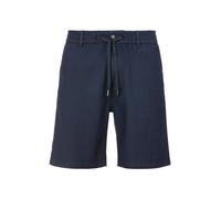 Shorts BOSS ORANGE "Tapered DS", Herren, Gr. 30, N-Gr, blau (dunkelblau404), Web, Obermaterial: 64% Leinen, 36% Polyester, unifarben, regular fit, Hosen Shorts, mit Kordelzug (96460738-30)