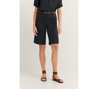Shorts BUGATTI, Damen, Gr. 34, Normalgrößen, 290, schwarz, 100% Leinen, unifarben, casual, normal, Hosen, aus Leinen (16312031-34) 290, schwarz