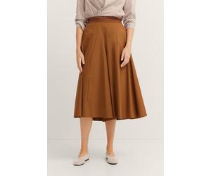 Shorts BUGATTI, Damen, Gr. 40, Normalgrößen, braun (70, cognac), 78% Baumwolle, 18% Polyamid, 4% Elasthan, unifarben, normal, Hosen Shorts, Hosenrock (33270822-40) 70, cognac