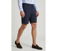 Shorts CALVIN KLEIN "9 IN SLIM REFINED COTTON STRECH", Herren, Gr. 34, N-Gr, blau (schwarz sapphire), Web, Obermaterial: 90% Baumwolle, 8% Elastomultiester, 2% Elasthan, unifarben, slim fit kurz, Hose