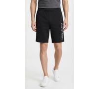 Shorts CALVIN KLEIN "EU 350TERRY GRAPHIC SHORT", Herren, Gr. XL, N-Gr, schwarz, Sweatware, Obermaterial: 92% Baumwolle, 8% Polyester, unifarben, regular fit kurz, Hosen Shorts, Regular fit mit Markenl