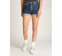 Shorts CALVIN KLEIN JEANS "90s DENIM SHORT", Damen, Gr. 32, N-Gr, blau (denim schwarz), Denim/Jeans, Obermaterial: 99% Baumwolle, 1% Elasthan, unifarben, schmal kurz, Hosen Shorts, im Stil der 90er Ja