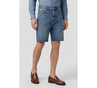 Shorts CALVIN KLEIN JEANS "90S SHORT GREENWOOD", Herren, Gr. 31, N-Gr, grünwood, Denim/Jeans, Obermaterial: 100% Baumwolle, unifarben, regular fit kurz, Hosen Shorts, Regular fit mit abgeschnittenem B