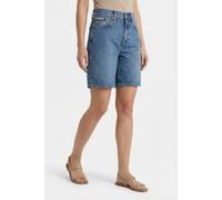 Shorts CALVIN KLEIN JEANS "HI RISE A-LINE SHORT BLUE CAROLI", Damen, Gr. 27, N-Gr, blau caroline, Obermaterial: 100% Baumwolle, unifarben, A-Linie, Hosen Shorts (16077213-27) blau caroline