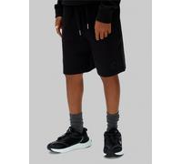 Shorts CALVIN KLEIN JEANS, Mädchen, Gr. 6 (116), N-Gr, schwarz, Web, Obermaterial: 100% Baumwolle, unifarben, regular fit kurz, Hosen Shorts, Regular fit mit elastischem Bund für Kinder (55135530-6) s