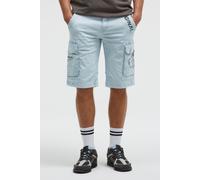 Shorts CAMP DAVID, Herren, Gr. 3XL, Normalgrößen, blau (silber blau), Twill, Material: 98% Baumwolle, 2% Elasthan, bedruckt, regular fit knielang, Hosen Shorts, mit Bindeband innen am Bund (27385512-X