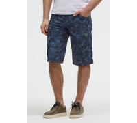 Shorts CAMP DAVID, Herren, Gr. L, Normalgrößen, harbour blau, Rippware, Material: 100% Baumwolle, bedruckt, regular fit knielang, Hosen Shorts, mit All Over Print (12735108-L) harbour blau