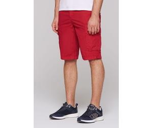 Shorts CAMP DAVID, Herren, Gr. M, Normalgrößen, nautical rot, Web, Material: 100% Baumwolle, bestickt, regular fit knielang, Hosen Shorts, aus Baumwolle (60910318-M) nautical rot