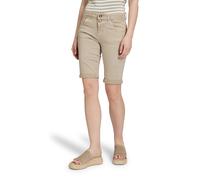 Shorts CARTOON "Damen mit Stickerei", Damen, Gr. 46, Normalgrößen, beige (elm), Obermaterial: 91% Baumwolle, 6% Elastomultiester, 3% Elasthan, figurbetont kurz, Hosen Shorts, Stickerei (79720711-46) e