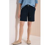 Shorts CECIL, Damen, Gr. 33, schwarz (universal blau), Web, 97% Baumwolle, 3% Elasthan, unifarben, loose fit kurz, Hosen Shorts, mit Wide Legs (15351339-33) universal blau