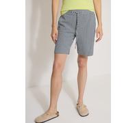 Shorts CECIL, Damen, Gr. XL (44), blau (universal blau), Stoff, 73% Viskose, 25% Polyester, 2% Elasthan, gestreift, loose fit kurz, Hosen Shorts, in Bermuda-Länge (73371640-XL) universal blau