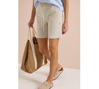 Shorts CECIL "Style Chelsea", Damen, Gr. XXL (46), N-Gr, grain beige, Web, Obermaterial: 66% Baumwolle, 30% Polyester, 4% Elasthan, unifarben, loose fit kniefrei, Hosen Shorts, Sommer-Shorts mit elats