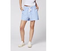 Shorts CHIEMSEE, Damen, Gr. XL (42), Normalgrößen, blau (brunnera blau), 100% Leinen, Hosen Shorts (90477511-XL)