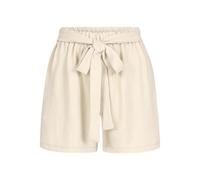 Shorts CLOUD 5IVE "CLOUD 5IVE Musselin Shorts with tie belt", Damen, Gr. XXL, US-Größen, beige, 95% Polyester, 5% Elasthan, unifarben, normal, Hosen Shorts (75251538-XXL) beige