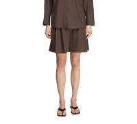 Shorts COMMA, Damen, Gr. 44, N-Gr, braun, Web, Obermaterial: 90% Lyocell, 10% Leinen, unifarben, kurz, Hosen Shorts, Sommer-Shorts im Rock-Look (74961143-44) braun