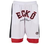 Shorts ECKO UNLTD. "Ecko Unltd. Herren Ecko Unltd. Shorts BBALL", Herren, Gr. XL, US-Größen, weiß, rot, 100% Polyester, loose fit, Hosen Shorts (49600252-XL) weiß, rot