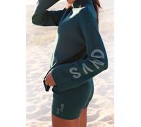 Shorts ELBSAND, Damen, Gr. 48/50, N-Gr, blau (petrol), Strick, Obermaterial: 50% Viskose, 28% Polyester, 22% Nylon, unifarben, meliert, casual, bequem kurz, Hosen, aus hochwertigem Strick, Loungewear 