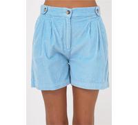 Shorts FRESHLIONS "Isabella", Damen, Gr. S, EURO-Größen, blau, 100% Baumwolle, unifarben, kurz, Hosen Shorts, im klassischen Design (37831866-S) blau