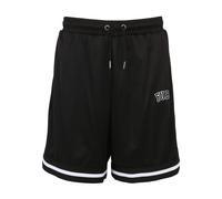 Shorts FUBU "Fubu Herren Caterpillar Caution Shorts", Herren, Gr. S, US-Größen, schwarz, weiß, 100% Polyester, loose fit, Hosen Shorts (34189215-S) schwarz, weiß